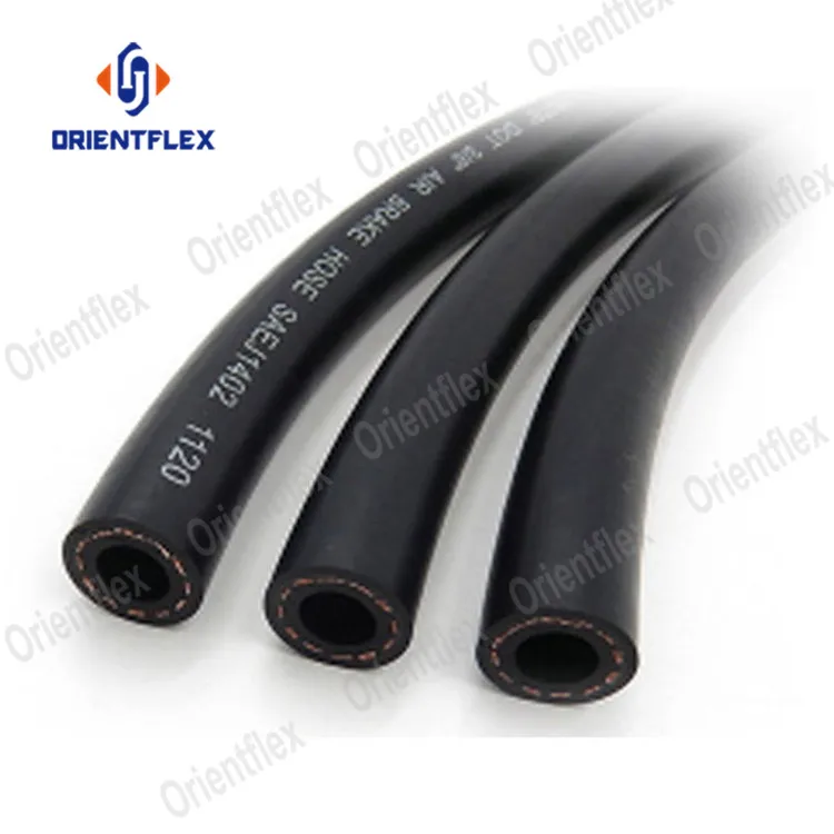 Rubber Smooth EPDM Sae J1402 Black Polyester Fiber Spiral Line High Pressure Durable Power Steering Hose