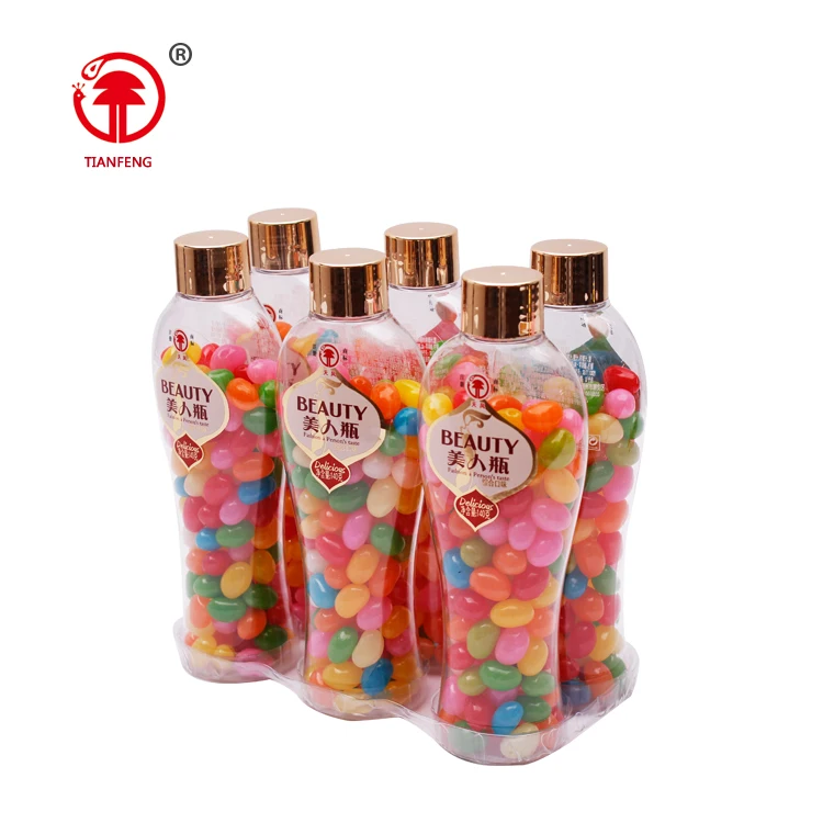 Halal coconut fruit flavor jelly sweet confectionery jellies gummy candy jelly bean iso 22000 in bottle