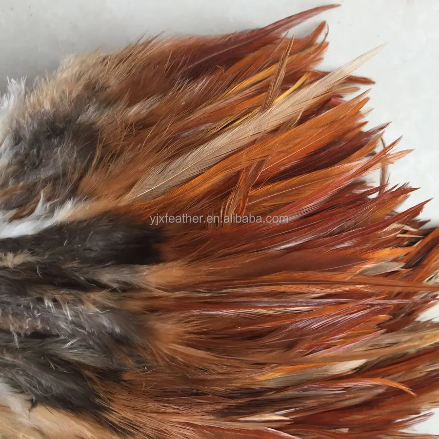 Wholesale 6-8inch cheap natural color rooster saddle feathers chicken feathers for sale