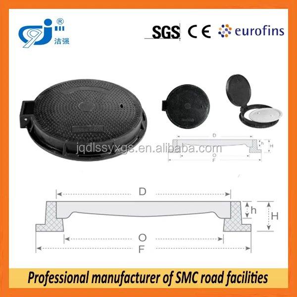 SMC Manhole Cover with Hinge