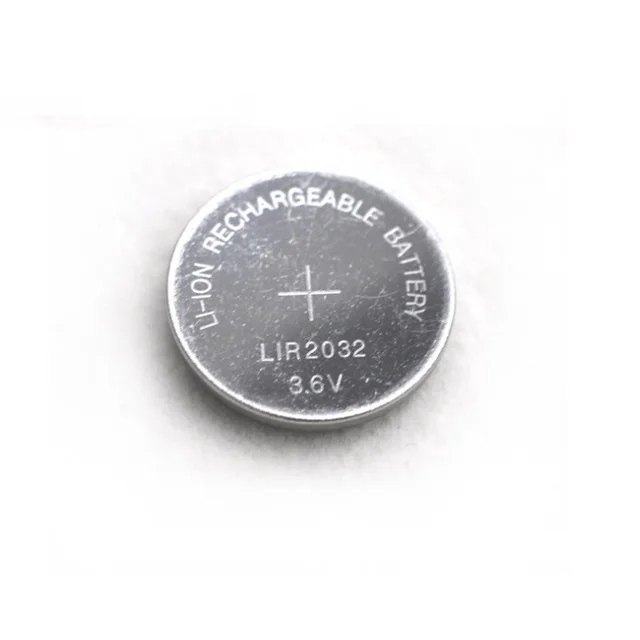 LIR2032 card packaging button battery and rechargeable lithium ion LIR2032 battery