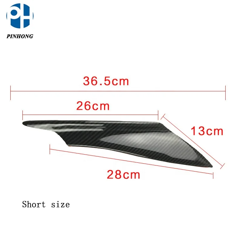 PH 4pcs Universal Carbon Fiber Type Car Front Bumper Lip Splitter Exterior Fins Body Spoiler Canard