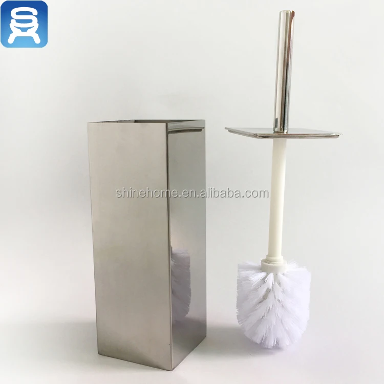 Hot sell bathroom accessory hardware metal hotel standing toilet bowl brush holder chrome plated