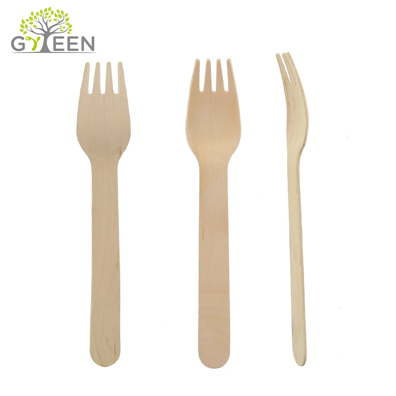 160mm Wholesale Eco-frinedly Compostable Biodegradable Disposable Wooden Fork