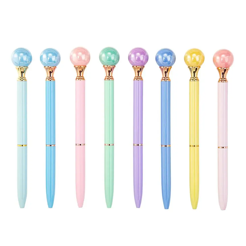 New Design Women Cute Luxury Metal Promotional Pearl Ballpoint Pen with Custom Wedding Gift Logo