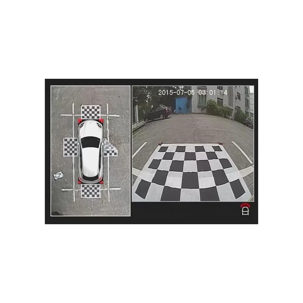 360 градусов bird eye view камеры автомобиля вокруг зрения системы мониторинга с 4 камер