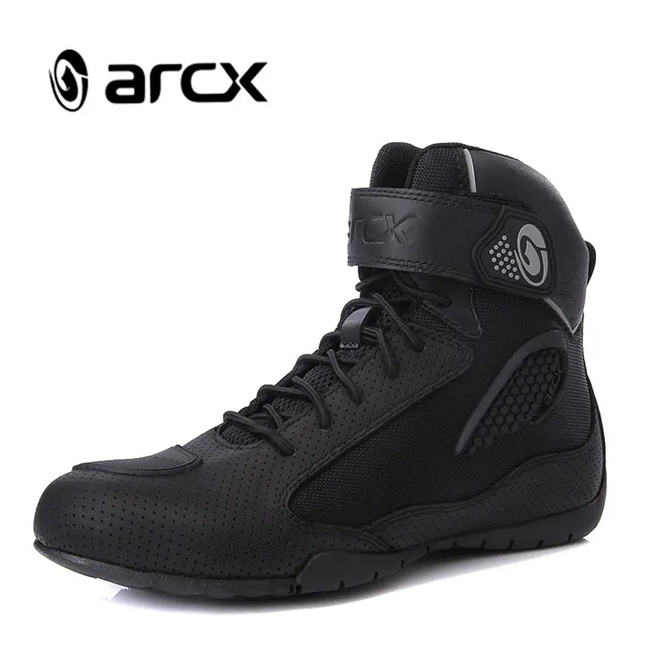 ARCX New Releasing Motorbike Leather Shoes Summer Breathable Motorcycle Boots Biker Shoes for Men