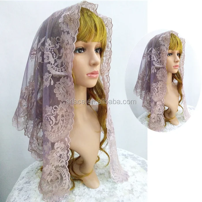 Triangle Lace Scarf Lace Trim Scarf Veil
