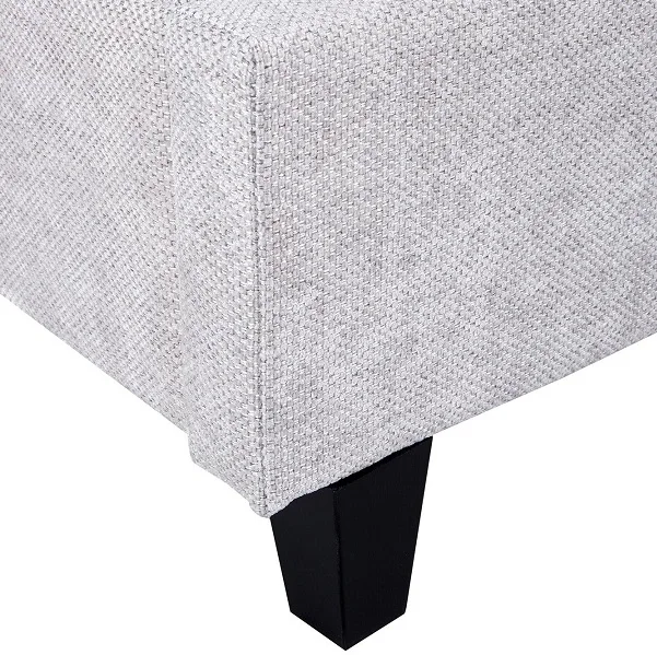 
high headboard low foot end double and king size upholstered fabric bed 