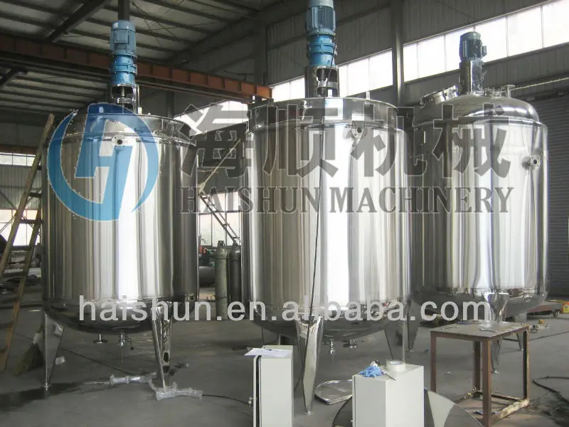 Viscous liquid mixing tank with scraper (CE certificate)