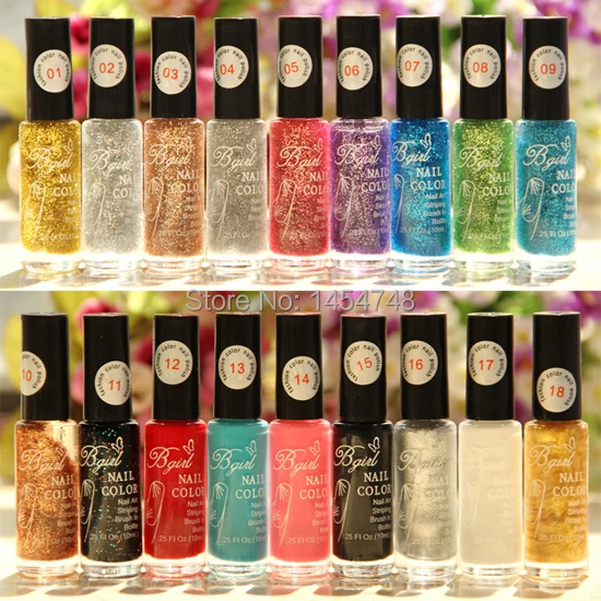 Popular BGIRL Glitter Flower Nail Polish 4Pcs Lot Strokes Pull Formosa French Manicure Nail Polish Pen