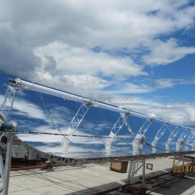 Tobacco industry solar parabolic trough collector