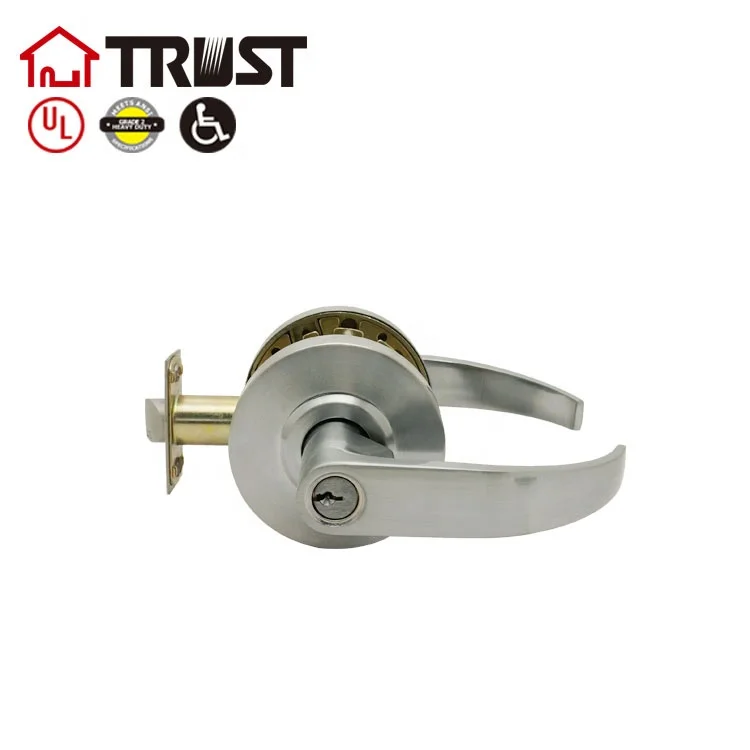 
TRUST 4598-SC ANSI Grade 2 Commercial Lever Door Lock Communication Function Satin Chrome 