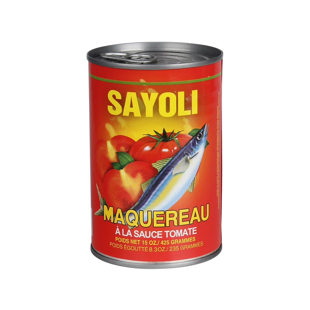 125/80g canned food factory, Canned Jack Mackerel in Tomato Sauce