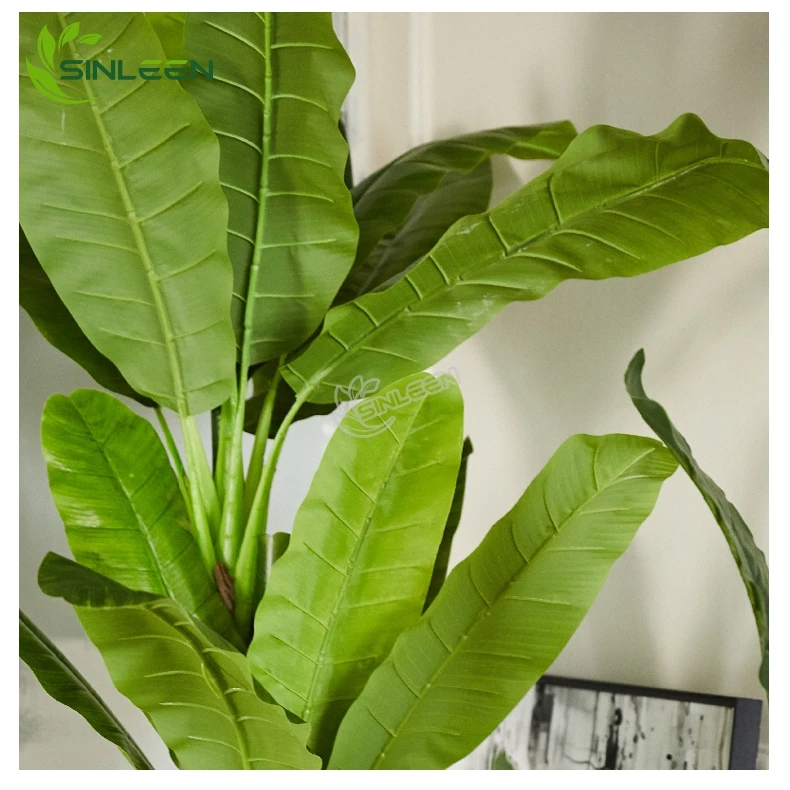 Indoor Decoration Plant Wooden Office Decorative Artificial Banana Tree