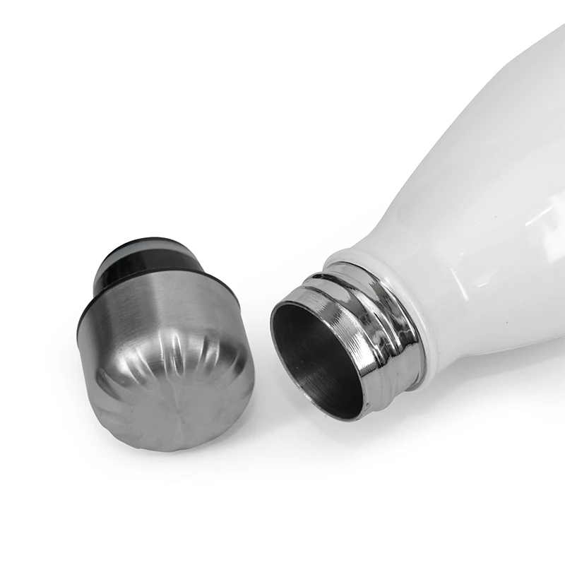 750ml Stainless Steel Sublimation Blank Sport Water Bottle Double Wall Bowling Bullet Shape Vacuum Tumbler