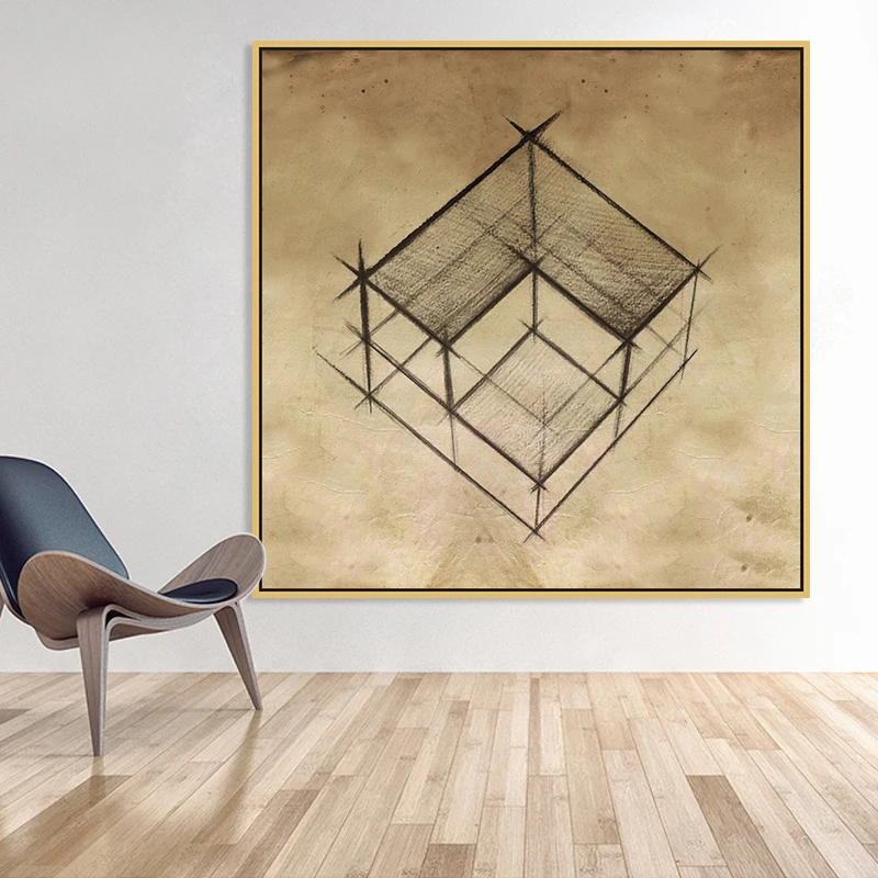 
Abstract Canvas Painting Posters Design Wall Art Pictures for Hotels 