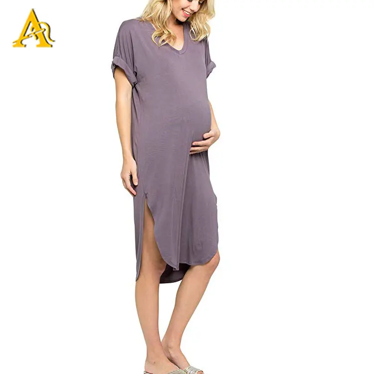 
Wholesale Custom Maternity Nursing Clothes Maternity Long Dresses for Pregnant Women 