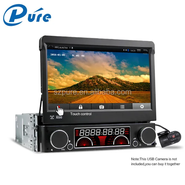 Android4.4.4 OS 7 inch 1 Din Car DVD Player With Radio/BT/GPS/built-in WiFi+Mirror-Link/USB/SD/AUXIN