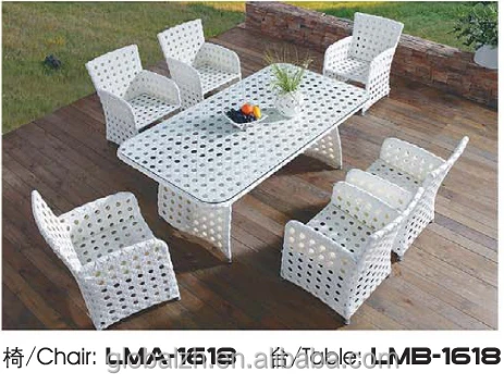 Restaurant Seater French Outdoor/home Furniture Wicker Dining Tables and Chairs Garden Plastic Rattan Furniture