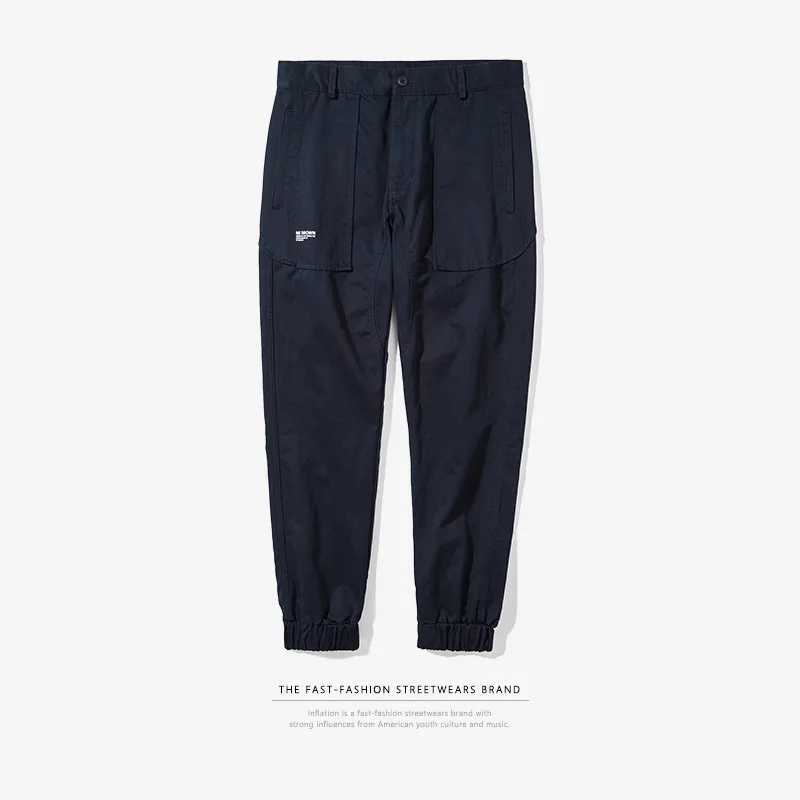 
OEM Clothing Jogger Pants Men Cotton Spandex Twill with Elastic Leg Opening 