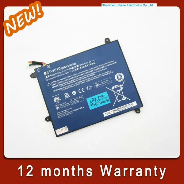 Аккумулятор для ноутбука 7 4 в 27 Втч Сменный аккумулятор планшета Acer Iconia A500 BAT1010 BT.00203.002
