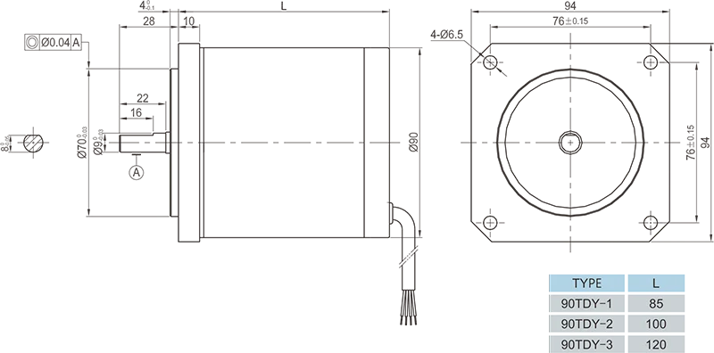 380 В 90 мм низких оборотах синхронный бесщеточный электродвигатель переменного тока