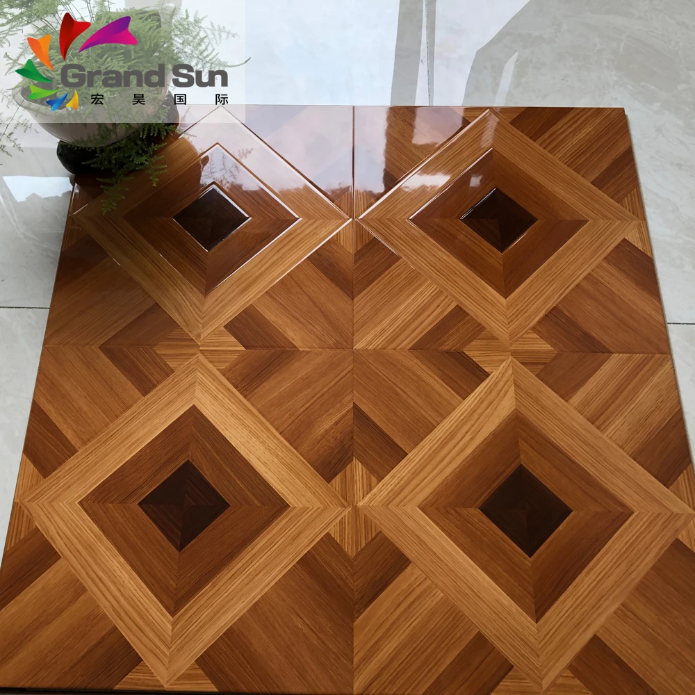 Factory direct high gloss parquet laminate flooring 10.5mm in Shandong