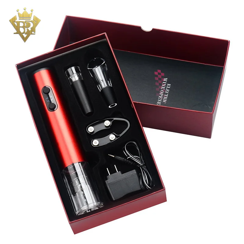 Electric Wine Corkscrew Opener with Foil Cutter and USB Charging Cable