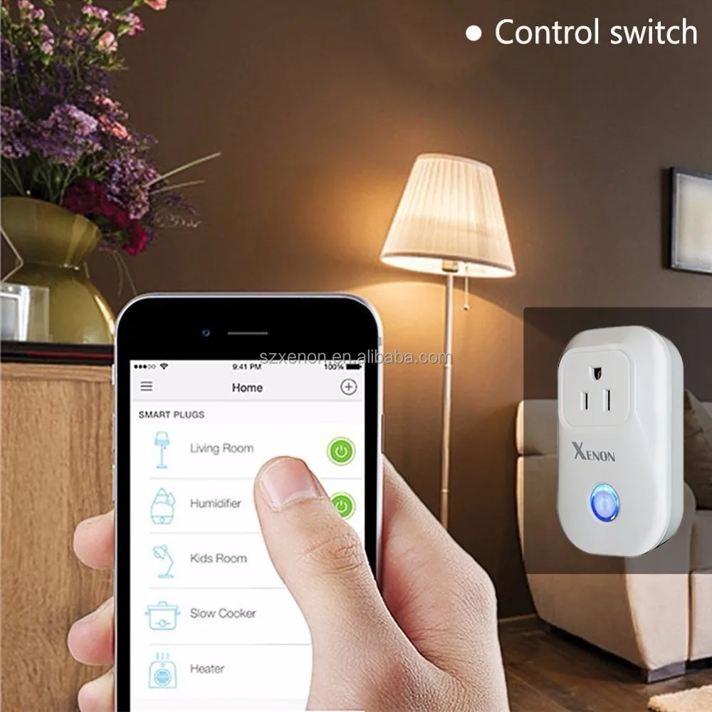 
Xenon Works with Amazon Alexa WiFi Smart Plug Smart Switch Smart Home Wireless Wall Electric Socket 