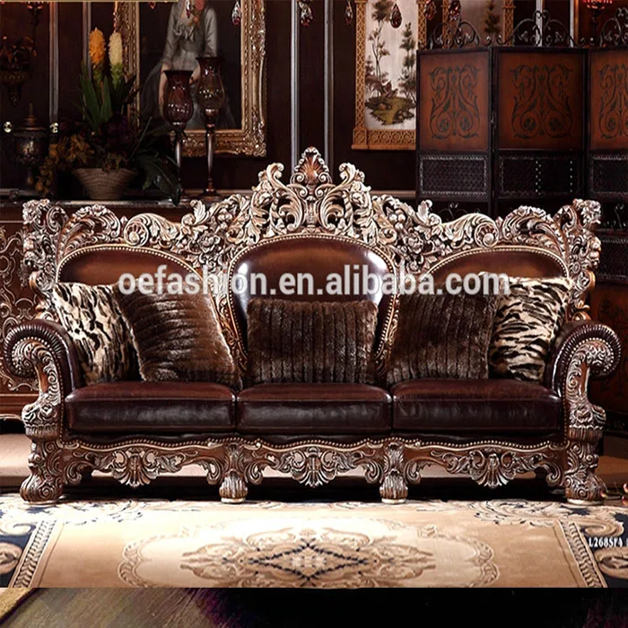 OE-FASHION Luxury wooden home living room sofa set furniture from China