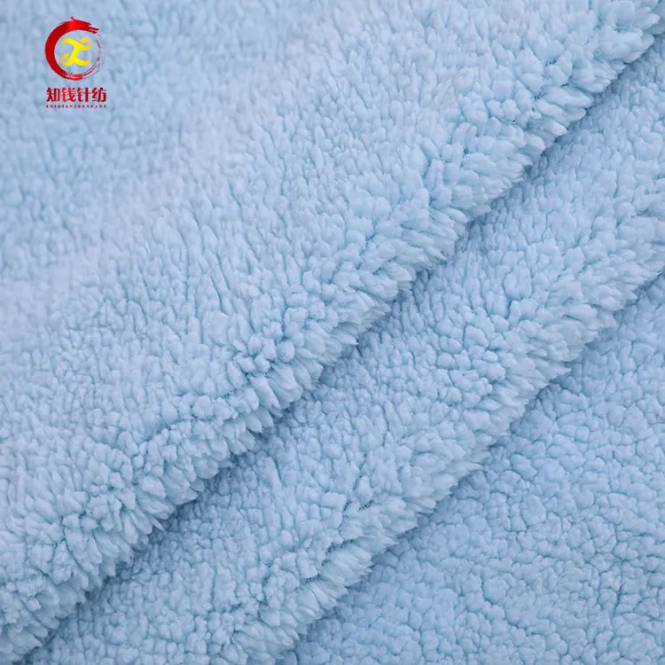 Китайский поставщик, флисовая ПВ плюшевая полиэфирная простая трикотажная ткань, в наличии, ткань shaoxing