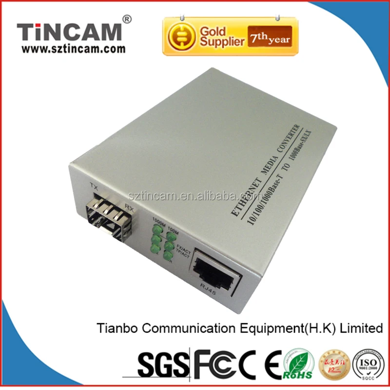 Хорошая цена Gigabit одиночное волокно SM 100 КМ SC media converter