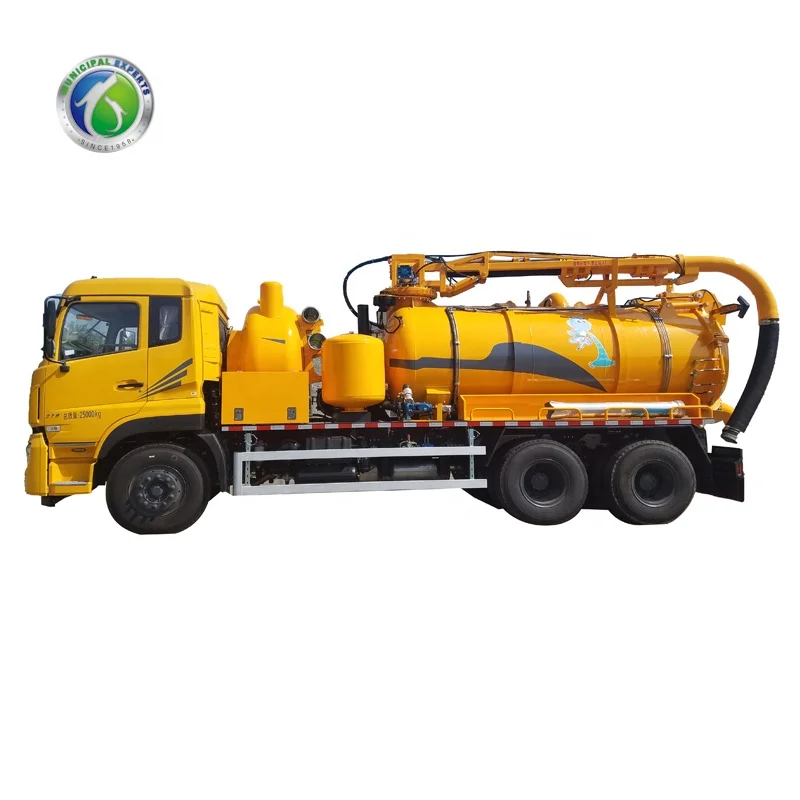10,000L vacuum suction truck with vacuum suction and reverse discharge capability
