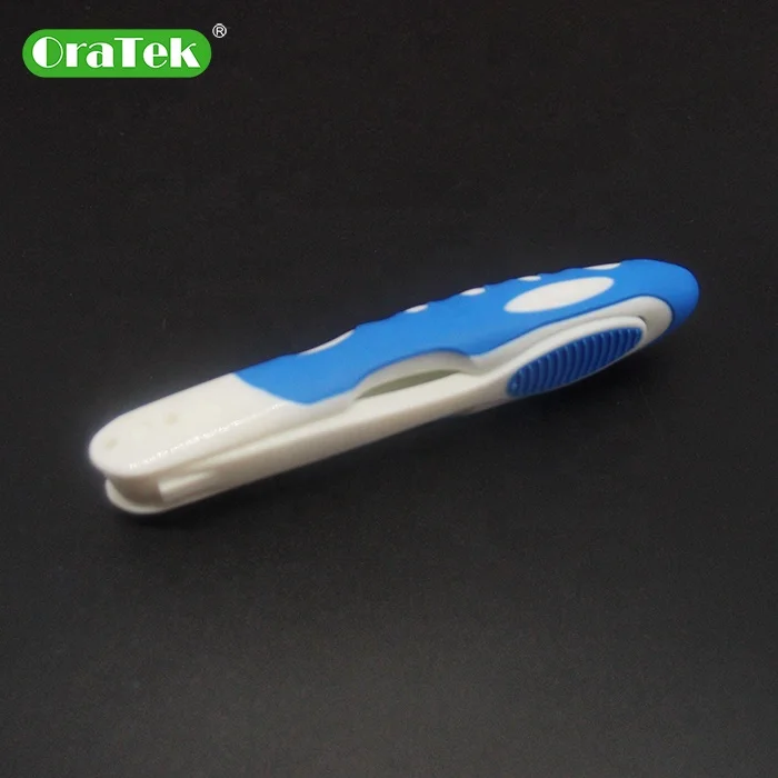 2024 Romania  hotsale and new style Portable Folding Toothbrush with Super Soft Bristle Travelling Toothbrush