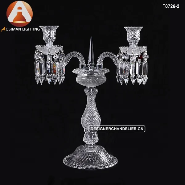 Tall Crystal Floor Candelabra