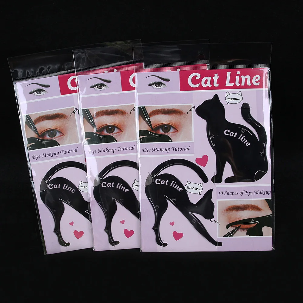 
Makeup Tool Drawing Eyeliner & Eyeshadow Stencils Cartoon Eyeliner Reusable Model Black Cat Liner 