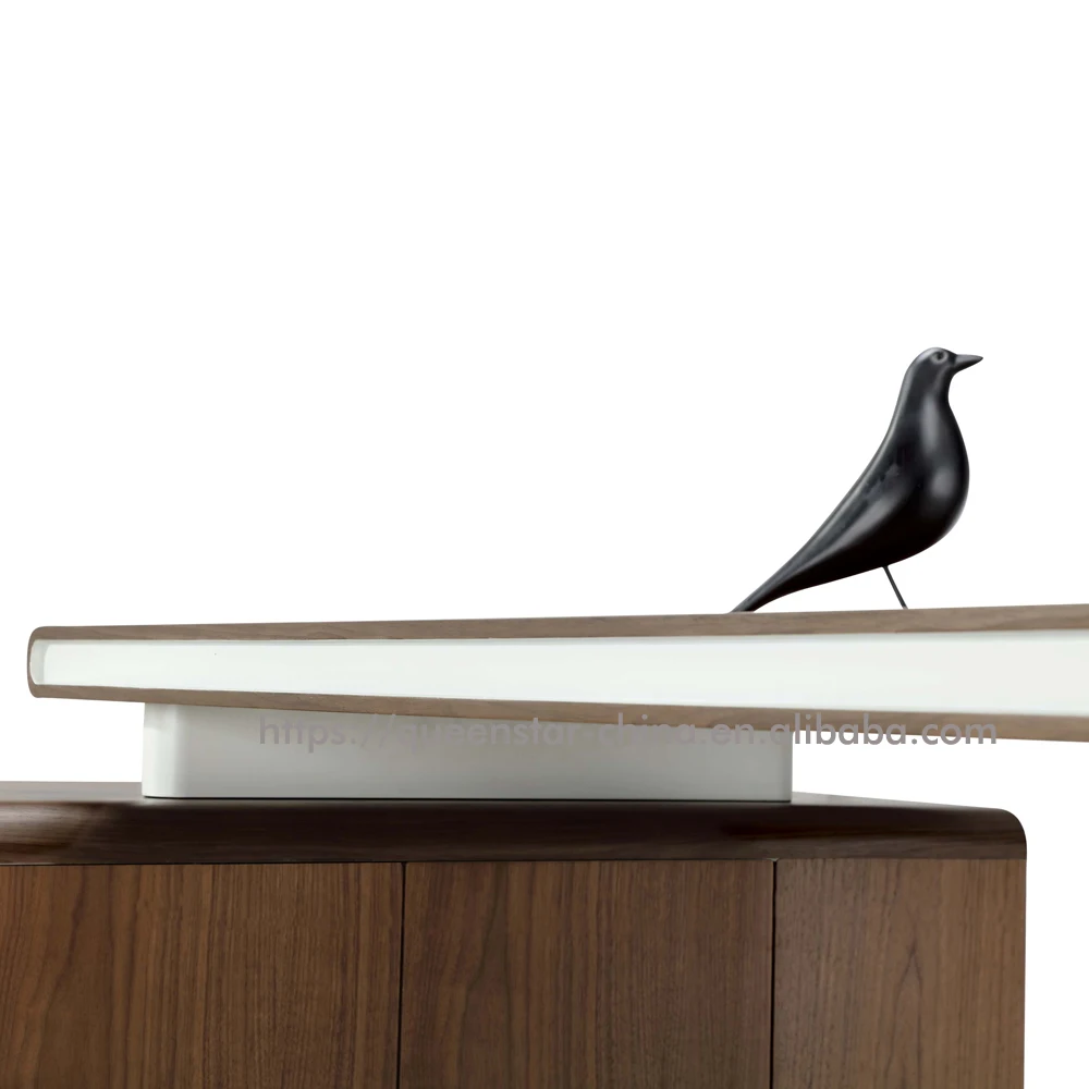 QS-ODJ03 modern office executive desk with pedestal luxury manager desk with drawer with  MDF desktop