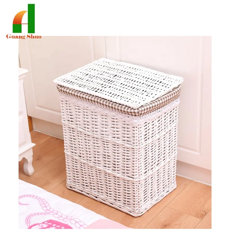 
high quality wicker basket from fuyang city/white wicker laundry basket made by willow for hotel.... 