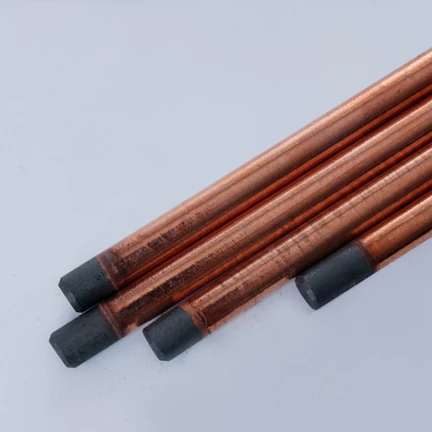 DC copper coated pointed arc air gouging carbon electrode rod 8*305mm