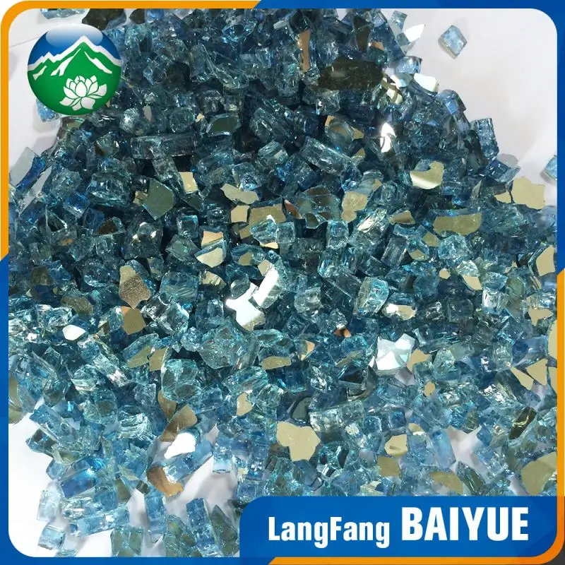 Высокое качество морской синий огонь стекло разбилось