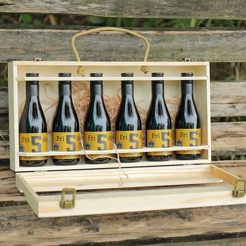 
Wholesale Cheap Price Printed Gift Wooden Box Wine Box 