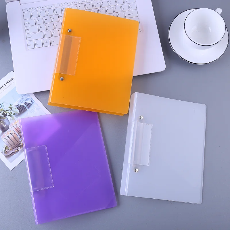 Simple desgin pp office cardboard paper custom logo printing  binder file folder