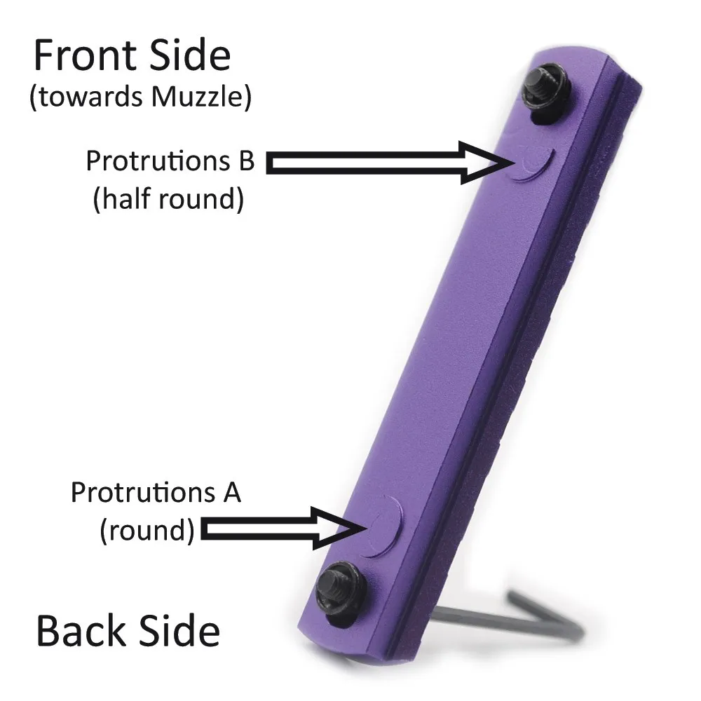 
9 slots 3.83' Purple CNC Aluminum picatinny Rail for AR15 KeyMod Handguard rail ar-15 System 
