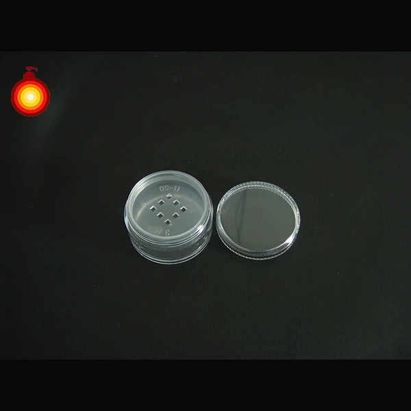 Plastic sifters of 5ml~50ml round mini PS clear container loose powder jar