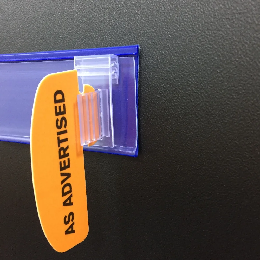 stationery shelving plastic clips sign gripper for promotion