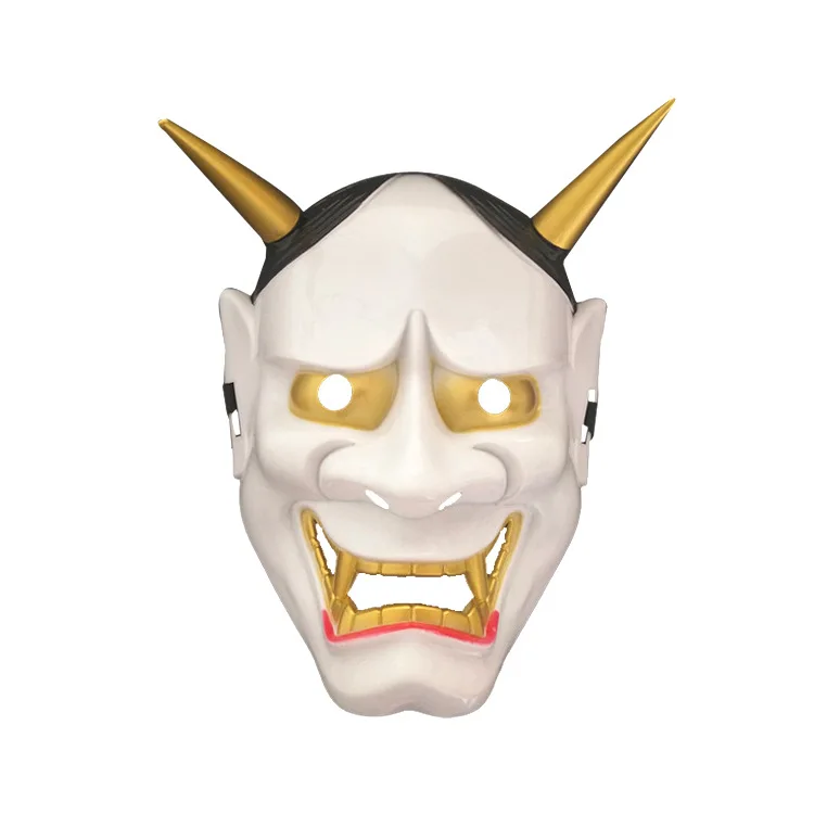 PoeticExist Men and Women Full Face Hard Plastic Halloween Party Japanese Devil Masks