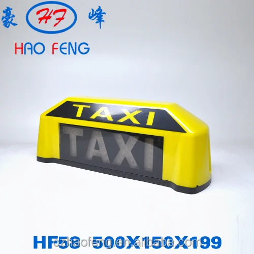 New shape LED display full colour taxi top light taxi advertising light