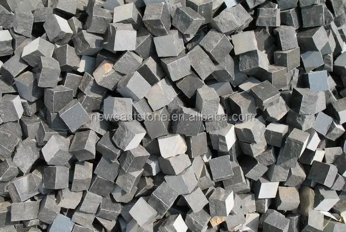 Natural Black Basalt Driveway Stone Pavers Wholesale Miami