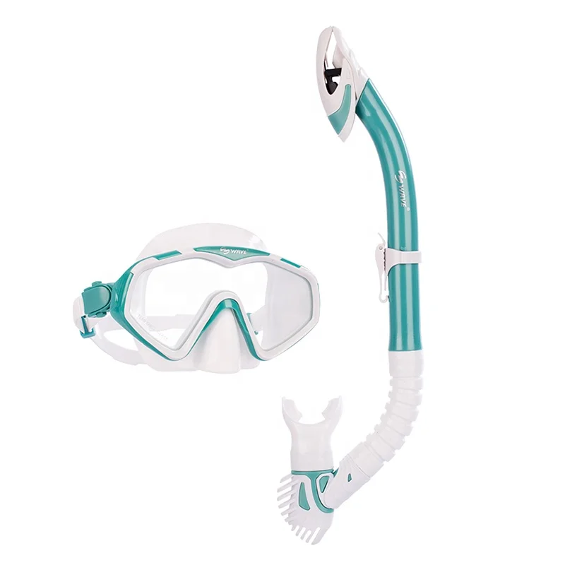 WAVE Mask Dry Snorkel Set Scuba Mask Snorkel